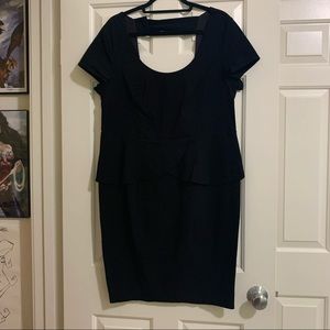Torrid Black Peplum Sheath Wiggle Dress 18